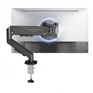 STRIFF Single Monitor Stand with Full Motion Arm | 360° Rotation & Height Adjustable Desk Table Mount | Universal VESA Bracket with C-Clamp | Fits 13–32 Inch Computer/LCD Screens | Holds 4.4–19.8 lbs