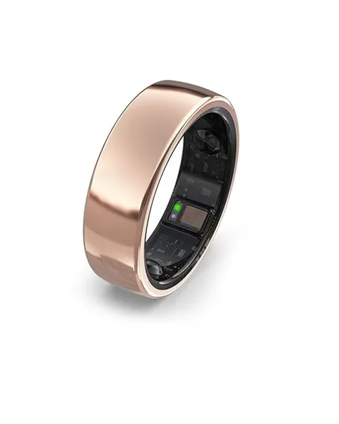 aabo Smart Ring for Men Women |Fitness Tracker Ring| Titanium Design| Sleep Tracker| Easy Connectivity | No App Subscription Required | Water Resistant | Upto 7-Day Battery Life| (Size 10, Rose Gold)