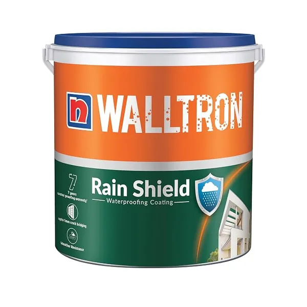 Walltron Rain Shield; Elastomeric Exterior Wall Waterproof Coating Paint (20 Litre)-Crack Bridging Waterproofing for Walls, Dirt Pick-up Resistant, 7 Years Warranty