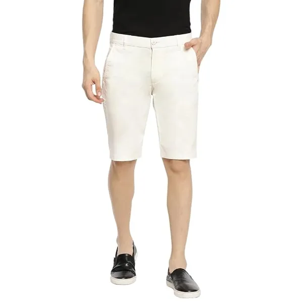 The Indian Garage Co Men's Slim Fit Mid-Rise Cotton Shorts