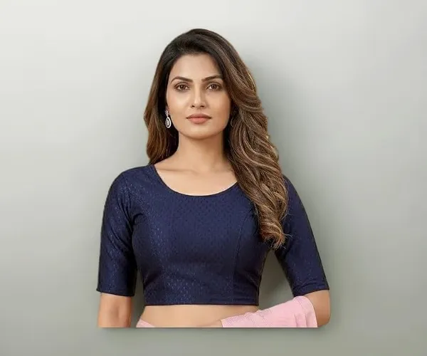 Readymade Women Blouse Round Neck Half Sleeve Blouse