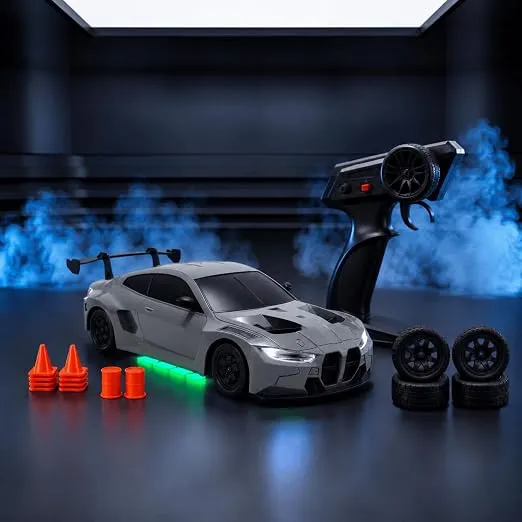 [Apply 2% Coupon] Bhoot Remote Control Car | 20Kmph, 2.4Ghz | Rc Drifting Car, Rc Car 4x4, Drift Car Remote Control with Underglow and Multi LED Lights (Underground Grey)