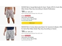 MAYKR Shorts upto 90% off starting From Rs.99 @ amazon