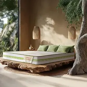 [ICICI CC] Duroflex LiveIn 100% Latex - Natural Pincore Latex Mattress, Eco-Friendly, Naturally Cool, Medium Firm, 10 Years Warranty, 6 Inch Double Size Bed Mattress (75x48x6 Inch)