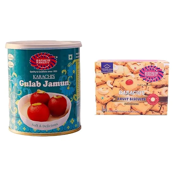 Karachi Bakery Gulab Jamun 1 kg Karachi Fruit Biscuit - Premium, 400 g