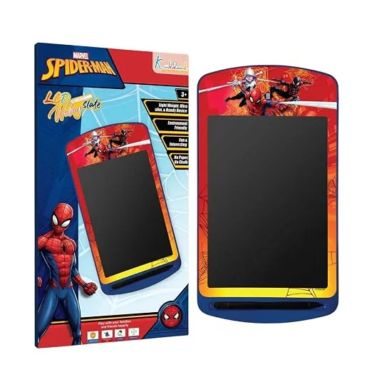 10.5 Inch Spiderman LCD Writing Tablet, Electronic Drawing Pad & Travel Slate for Kids, Rewritable Doodle Board, Learning & Educational Birthday Return Gift for Boys Aged 3-9 Years, Blue