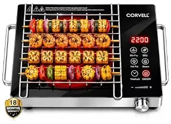 2200W Infrared Induction Cooktop, Black