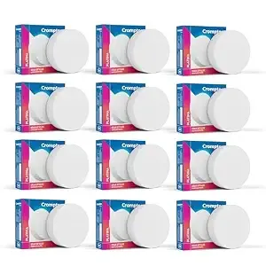 Crompton Star Stylus Surface Mounted Downlighter 12W Round Cool White | Pack of 12 | NO False Ceiling required, Outer Dimension: 120 mm | For Hall, Bedroom, Kitchen, Office, Store