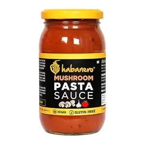 Habanero Mushroom Pasta Sauce | Creamy Italian Pasta & Pizza Sauce with Mushrooms | Ready-to-Cook | Best for Pasta, Pizza & Garlic Bread | 350g
