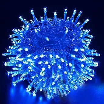 [Apply 3% Coupon] Gesto Blue Led Serial String Lights – Waterproof Copper Wire Fairy Lights for Home Decoration |360 ° Pixel Light for Diwali Decoration,Lights for Balcony Outdoor,Christmas – (20 Meter | Pack of 1)