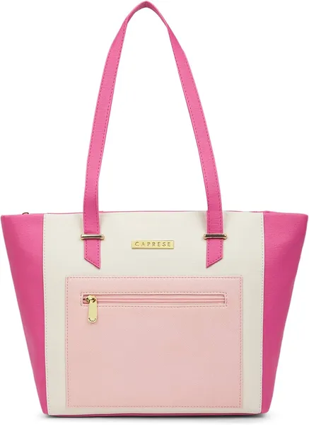 Caprese Jelly Medium Tote Bag for Women with Comfortable Straps | Stylish Shoulder and Handheld Bag | Fits Upto 16 Inch Laptop | Multi-Compartment Design for Work, Travel, Shopping
