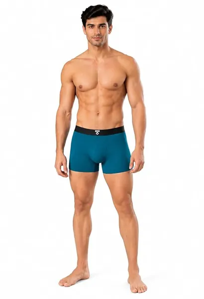 BONO Men's Solid Cotton Blend Regular Fit Antibacterial Trunk | Antimicrobial, Regular Fit, No-Marks Waistband | Underwear for Men Combo