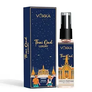 (Min Buy 2) Vokka Pocket Perfume Thai Oud 8ml | Unisex Luxury Long Lasting Woody Perfume For Men & Women | Woody Oriental Scent Eau De Parfum | EDP Fragrance for Gift | Notes: Rosewood Sandalwood Agarwood