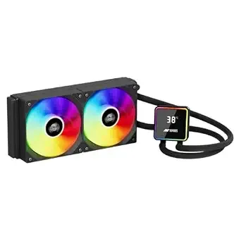 Ant Esports ICEStorm 240 AIO Liquid Cooler|Intel® LGA1851, AMD® AM5|High-Performance FAN 2000 RPM, 89 CFM|Magnetic Temperature Monitoring Display|3 Year Warranty
