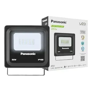 Panasonic 20 Watt Outdoor Waterproof Flood Light, Fire Retardant Grade LED Flood Light for Outdoor Lighting, Area Lighting, Boundaries Area, Parks & Sports Ground - (Cool White - PFLM24207)