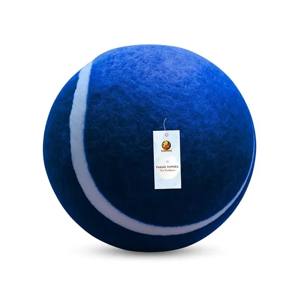 Foodie Puppies Dog Tennis Ball – (Blue, Small - 7.6cm) | Heavy Duty Pet Toy for Chewing & Fetch | Safe, Durable, Interactive Outdoor Play Exercise Ball for Small & Medium Dogs