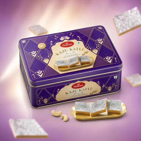 Haldiram's Premium Kaju Katli Tin Sweets Gift Pack 400g