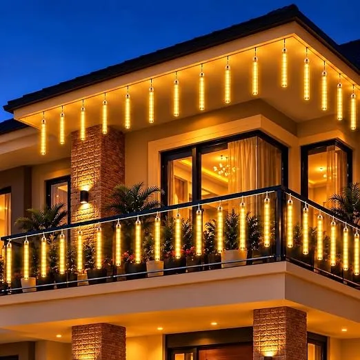 DesiDiya Rain Drop LED Meteor Shower Diwali Lights for Decoration Home