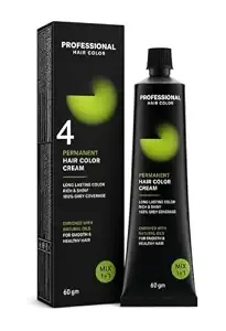 Professional Hair Color Cream Tube No. 4 Brown 60gm