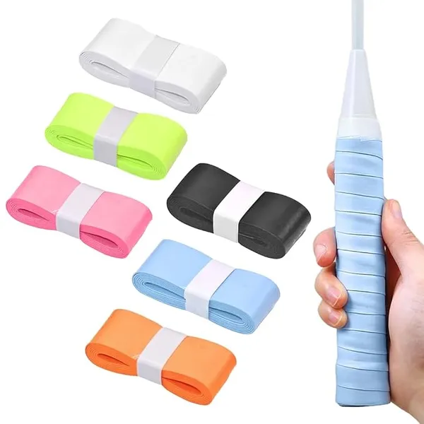 PROBEROS 6 Pcs Badminton Grip, Multicolor Anti Slip Perforated Racket Tape