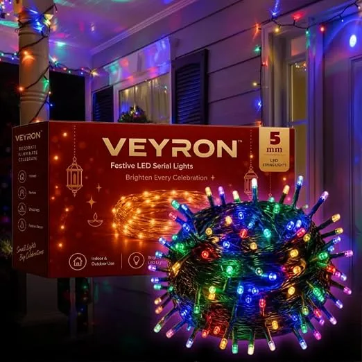 (Min Buy 3) VEYRON™ Special - 65Feet Long LED Power Pixel Serial String Light Fairy Lights for Bungalow, Building, Home & Outdoor Light for Diwali, Christmas, New Year Festive Decor (Multi, 20 Meters)