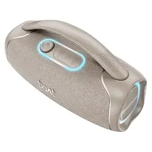 boAt Stone 1800 Plus Portable Bluetooth Speaker with Bass Boost Mode, 120W RMS Output, Up to 5 Hours of Playtime, IPX5 Resistant, Type-C Charging, TWS Mode, Built-In Mic, Voice Assistant (Sandy Beige)