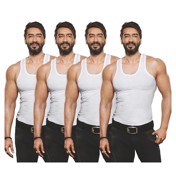 Amul Comfy Men’s Vest | 100% Cotton Single Jersey Fabric | U Neck Sleeveless Innerwear | Ultra Soft Hand Feel | Seamless Body | Superior Comfort Color May Vary (Pack of 4)