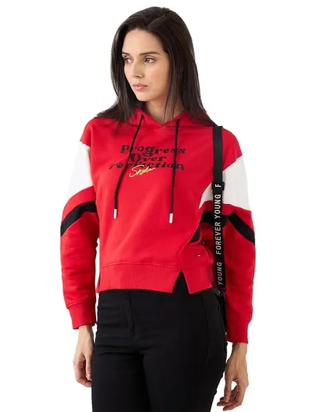 Spykar Women Hooded Sweatshirt