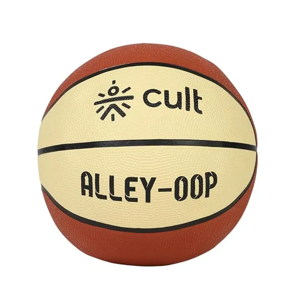 CULT Basketball Alley OOP Size 7 Indoor Outdoor Basketball for Men & Women Durable Rubber Grip Training & Match Play Ball with Butyl Bladder Brown Cream