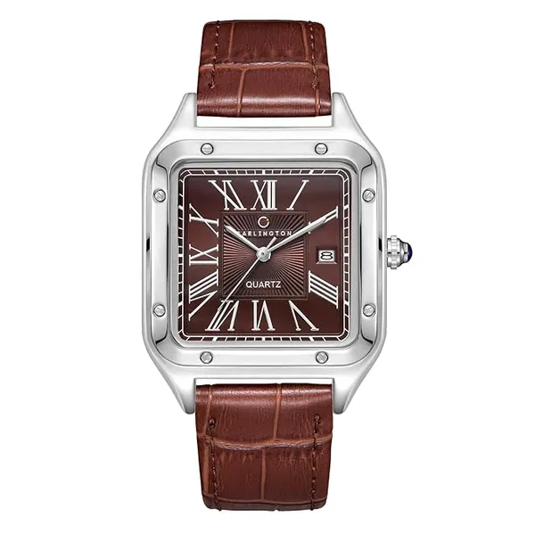 [Apply 2% Coupon] Carlington Meridian Series Analog Men Wrist Watches with Premium Leather Belt Strap & Date Display |Fashion Watches for Gents | CT - 4050