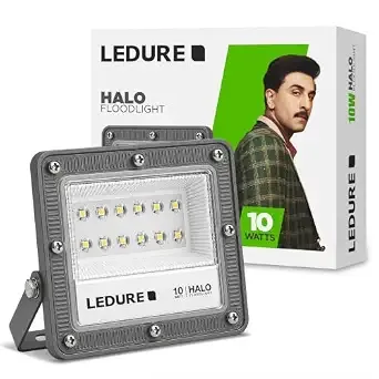 LEDURE Halo 10W LED Flood Light|IP65 Waterproof|BIS Approved|CoolWhite,Pack-1