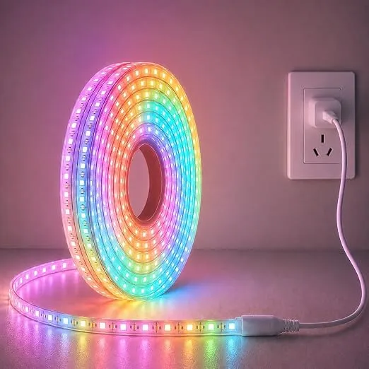 [Apply 2% Coupon] MoonlitDreams 3M LED Rope Light – Multicolor Waterproof Decorative Strip, 48 LEDs/m Plug-in Running Lights for Balcony, Ceiling, Garden, Home, Outdoor, Party, Festival & Christmas Decoration
