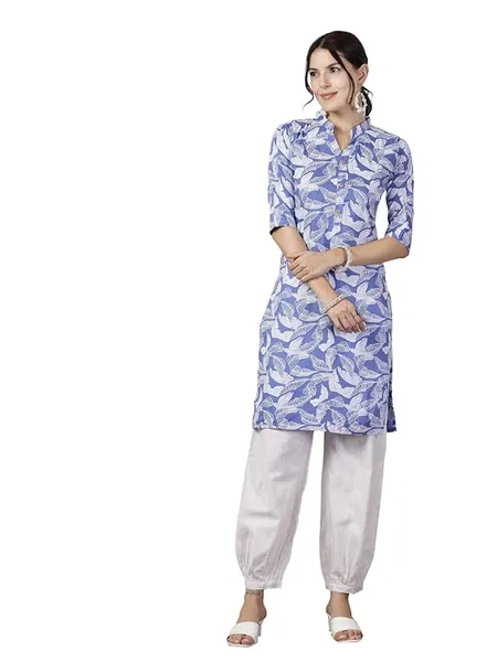 Stylum Women's Paisley Printed Rayon Straight Kurta