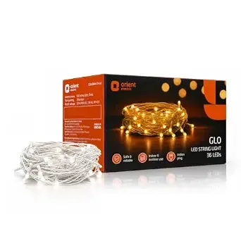 Orient Glo LED 10 m 36 LEDs String Light for Home Decoration | Indoor and Outdoor use | Direct Plug-in | White, Pack of 1