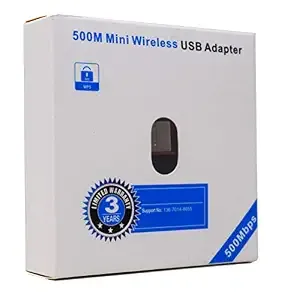 PremiumAV 500Mbps Mini Wireless USB Wi-Fi Adapter Dongle for Laptop PC Mac