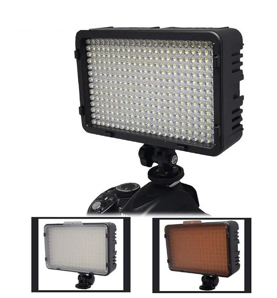 Powerpak LED-322A Metal Hot Shoe Mount Dimmable Ultra High Power Panel for Digital Camera, Camcorder LED Video Light, (LED-322 Single Color)