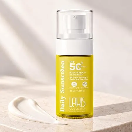 Laxis Glow Sunscreen SPF 50 PA++++ with Niacinamide, in-Vivo Tested | Sensitive-Skin Friendly | Made with 100% New-Gen Filters | Lightweight, Non-Greasy | for Men & Women | 30ml