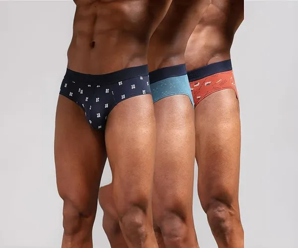 U.S. Polo ASSN. Mens OEB16 Low Rise Printed Underwear Briefs - Pack of 3
