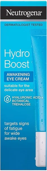 Neutrogena Hydro Boost Hydrating Gel Eye Cream with Hyaluronic Acid, Dermatologist Recommended Water Gel Under-Eye Cream, Oil-, Dye- & Fragrance Free 15ml