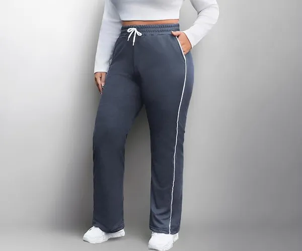 SAKHWALA Women's Track Pants | Plus Size Trackpants for Women | Stylish Gym & Yoga Pants | Striped Lounge Wear | Loose Fit Joggers | Casual Pyjamas