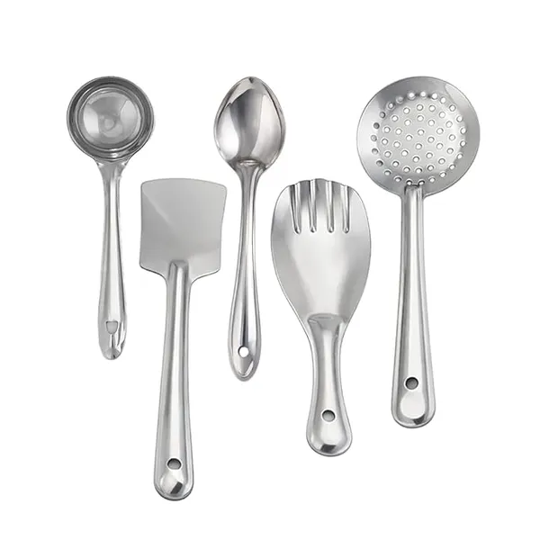 Wonderchef Venice 5 Pcs. Stainless-Steel Kitchen Tools Set, Ladle, Turner, Skimmer, Serving Spoon, Rice Server for Cooking & Serving, Heat Resistant, Use for Daily Cooking, 1-Yr Warranty