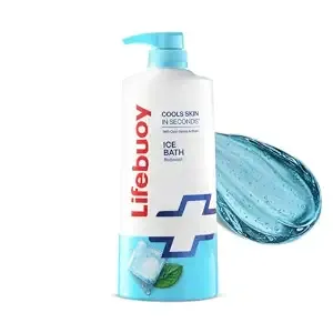 LIFEBUOY Ice Bath Bodywash, 750ml, for Instant Heat Relief, with Menthol and Cool Sense Actives, Skin Cooling in Seconds, Refreshing Fragrance, for Men and Women