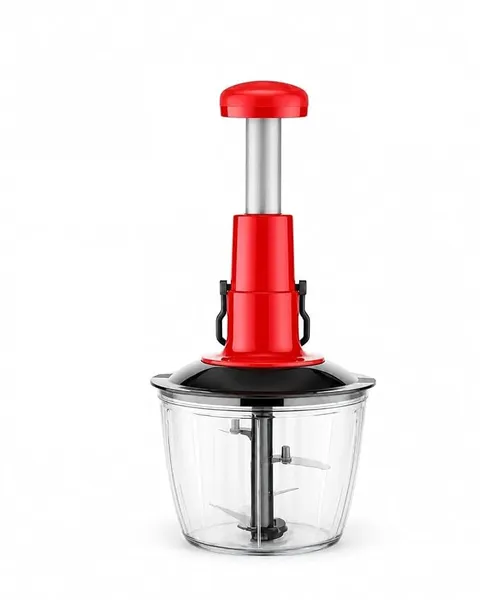 2-in-1 1000ML Push Chopper & Multipurpose Food Storage Container | Easy Push Manual Vegetable Chopper | for Onion, Garlic, Vegetables, Salad, Farsan, Dal, Buttermilk & Lassi etc.