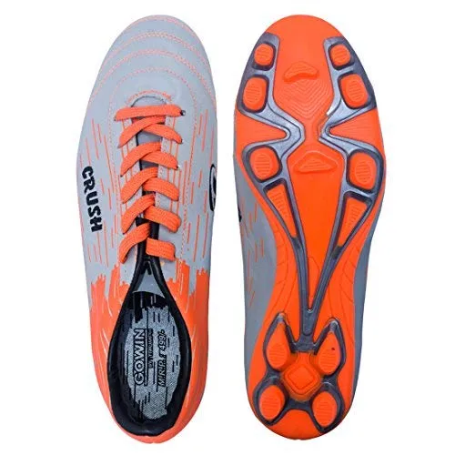 GOWIN Crush Football Shoe Silver Orange_6 with Charged Sack Bag