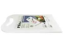 RITU Plastic Big Chopping Cutting Board for Kitchen| BPA -Free | Premium Grade Plastic | 100% Food Safe | Durable, Easy to Clean & Perfect for Cutting Vegetables, Fruits, Meat & Cheese | Brown & White