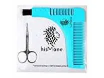 Beard and Mustache Shaping and Styling Template Tool & Comb with Scissors. Beard Shaper for the Designer Beard