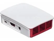 Raspberry Pi Plastic 3-Case Official Case for Raspberry Pi 3 Model B Only (Raspberry and White)