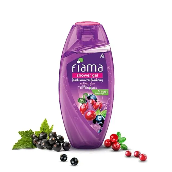 (Min Buy 2) Fiama Body Wash Shower Gel Blackcurrant & Bearberry, 250ml, Body Wash for Women & Men with Skin Conditioners for Radiant Glow, Suitable for All Skin Types