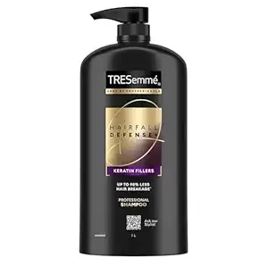 TRESemme Hairfall Defense+ Shampoo 1000ml With Keratin Fillers | Longer and Stronger hair | Prevents Hair Fall due to Breakage | Paraben-Free