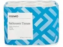 Amazon Brand - Solimo 3 Ply Toilet Paper Roll | 1920 Pulls | 160 Pulls X 12 Rolls | Soft And Highly Absorbent | 100% Natural Virgin Cellulose Fiber
